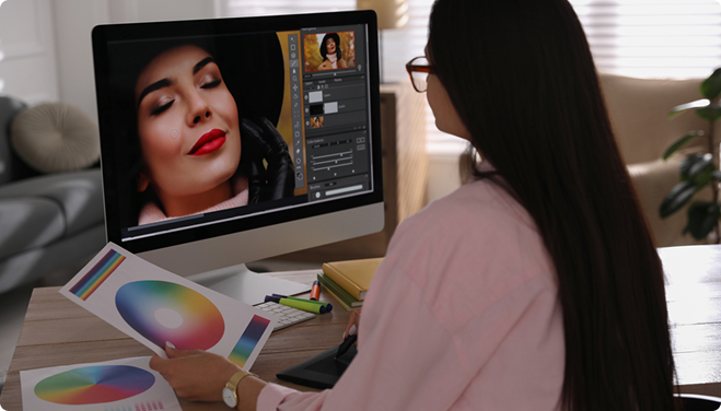 Editor working on color palette