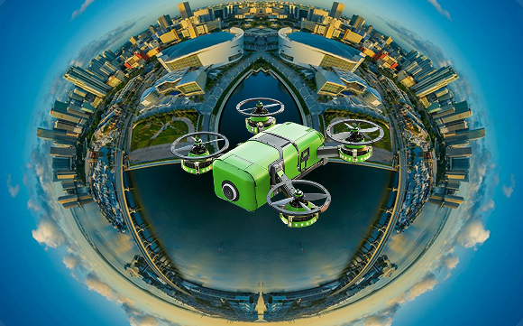 360-Degree Drone Image Panorama Creation